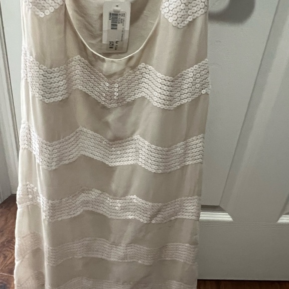 Ark & Co Cream Sequin Mini Dress - Picture 1 of 3